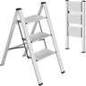 2-3-4 Step Ladder Aluminum Lightweight Folding Step Stool Wide Anti-Slip Pedal 150kg load Household Office Portable Stepladder