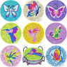 8Pcs DIY Diamonds Painting Coaster Animal Flower Non-slip Anime Art Mosaic Cup Cushion with Rack Rhinestones Paintings Decor