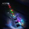 4 String Blue LED Lights Electric Bass Guitar, Clear Acrylic Crystal Body, Maple Neck, Rosewood Fingerboard