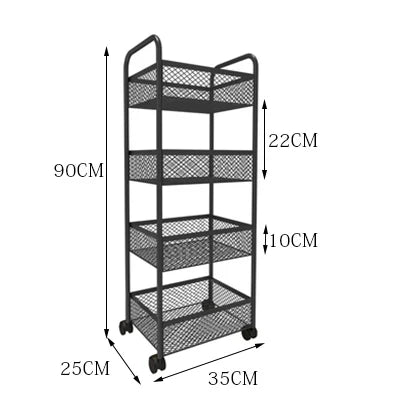 Food Trailer Trolley Rolling Cart Organizer Metal Vegetable Utility Trolley Wine Garden Grocery Archivadores Restaurant Furiture