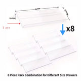 Acrylic 4 Tier Spice Drawer Organizer Rack Seasoning Jars Drawer Insert Storage Tray Expandable Kitchen Cabinets Organizer Rack