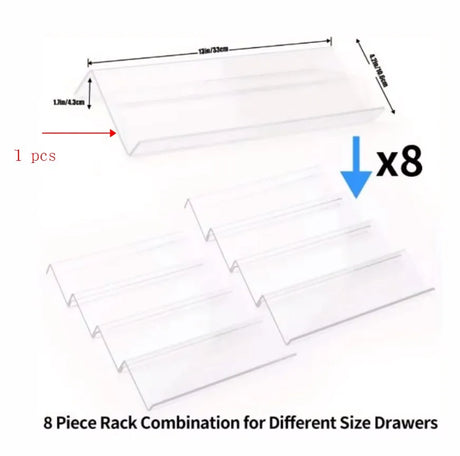 Acrylic 4 Tier Spice Drawer Organizer Rack Seasoning Jars Drawer Insert Storage Tray Expandable Kitchen Cabinets Organizer Rack