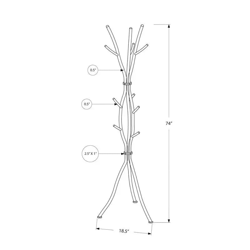 Elegant White Metal Coat Rack for Modern Home Decor