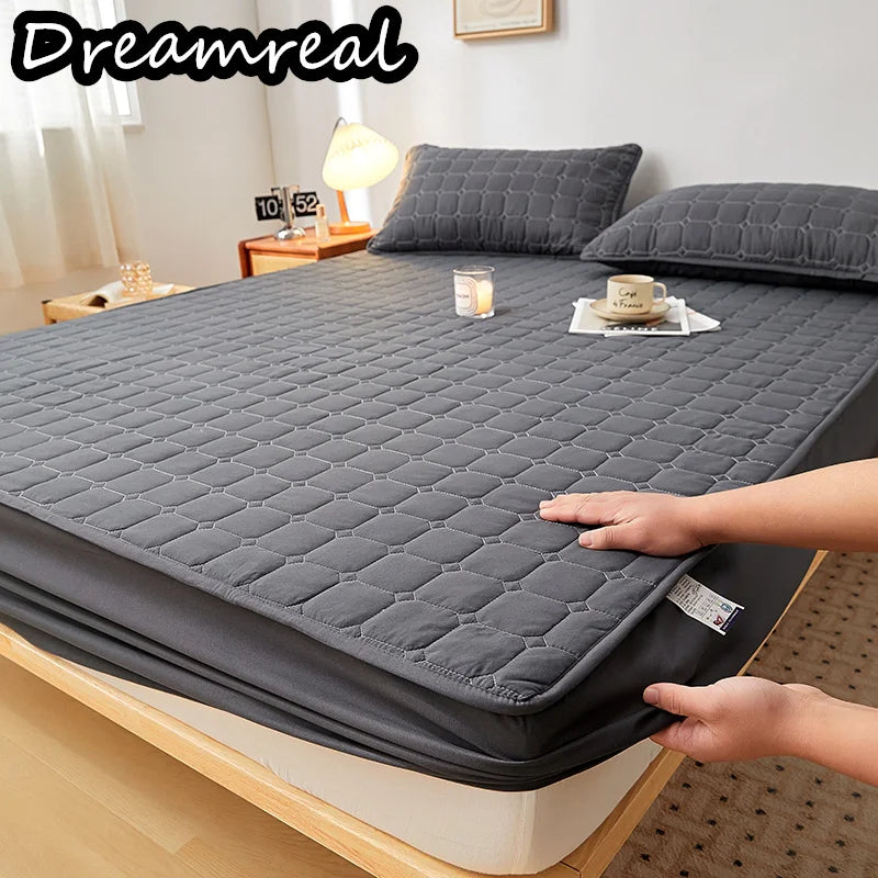 Dreamreal Thicken Mattress Pad Protector Skin-Friendly Durable Fitted Sheet Bed Cover Cotton Mat Cover 150x200 180x200 160x200