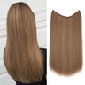 Synthetic Hair Extension No Clip Natural Hair Piece Ombre Fake False One Piece Straight Hairpiece Blonde For Women