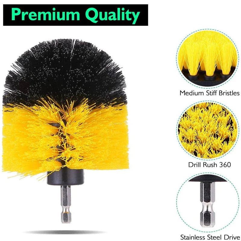 Electric Drillbrush Scrub Pads Grout Power Drills Scrubber Cleaning Brush Tub Car Cleaner Tools Kit for Automobile Care