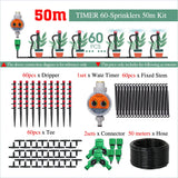 50-5M Garden 13cm Sprinkler Drip Wateing Systems Smart Timer 1/4“ Hose Automatic Irrigation Equipment for Greenhouse Bonsai Yard