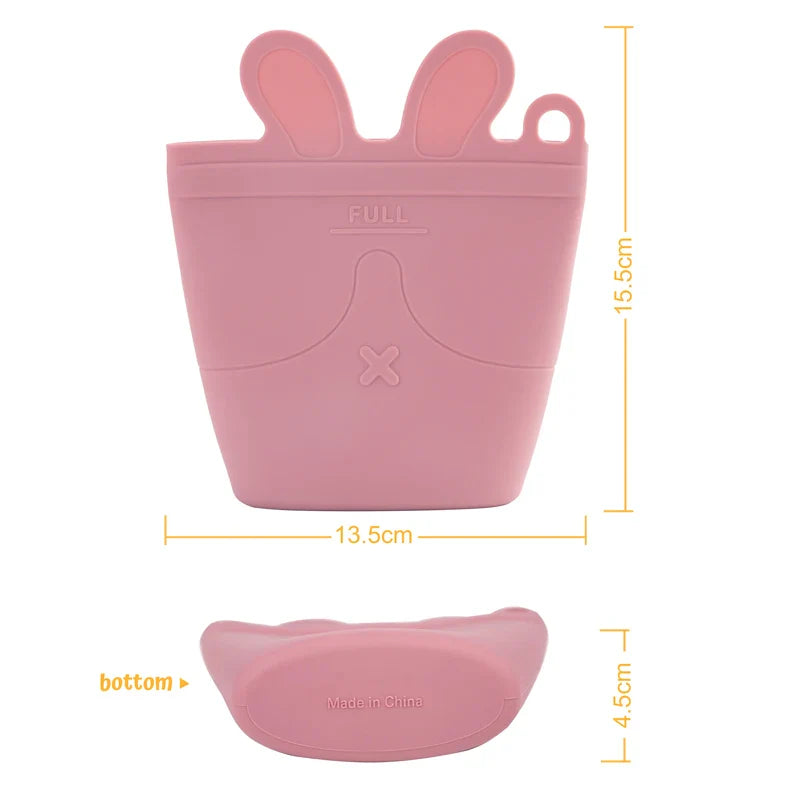 1PC Silicone Reusable Baby Feeding Snack Bags Leakproof Containers Fresh Bag Food Storage Box Freezer Bag Baby Stuff