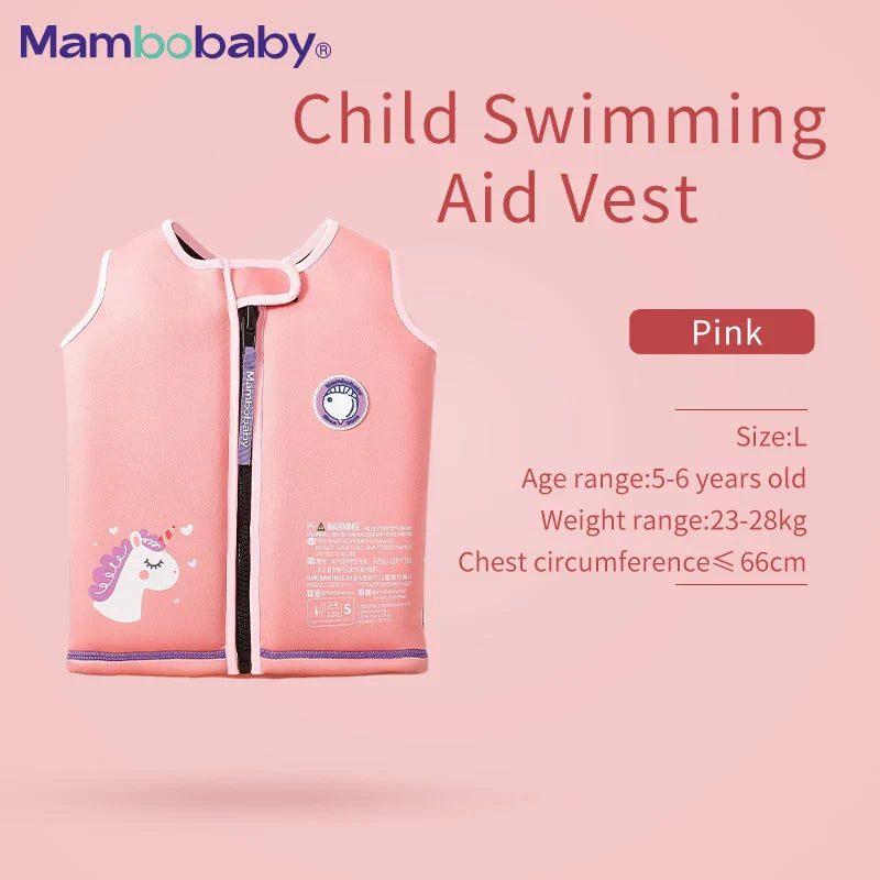 Mambobaby  Swimming Buoyancy Vest Jacket Air Free Baby Swimming Ring Puddle Jumper Safety Kids swim Aid Vest