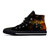 Hot Scarface Tony Montana Movie Anime Cartoon Casual Shoes High Top Lightweight Summer Board Shoes Breathable Men Women Sneakers