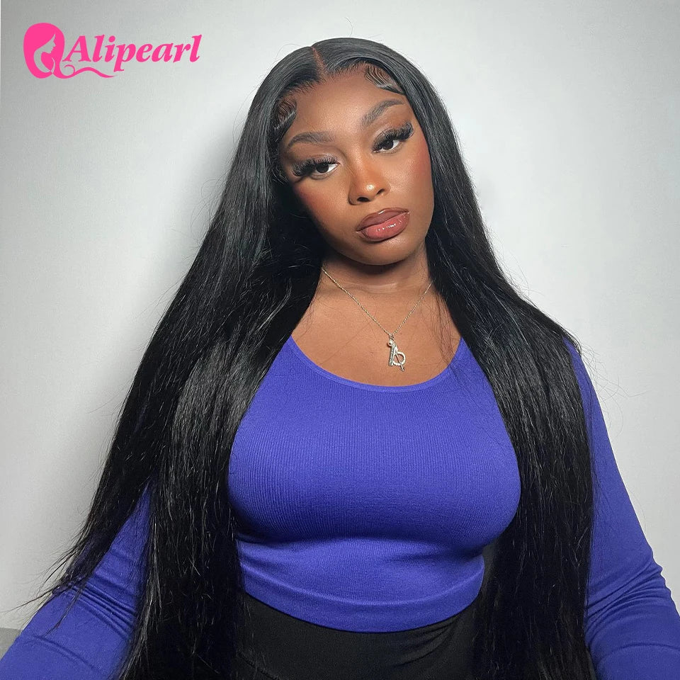 Ali Pearl Hair Straight Human Hair Bundles Deal Peruvian 100% Human Hair Weave Bundles 10-36 Inch Natural Color Remy Hair