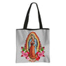 Our Lady of Guadalupe Virgin Mary Print Handbag Women Catholic Churches Canvas Shopping Bags Casual High-capacity Tote Bag Gift