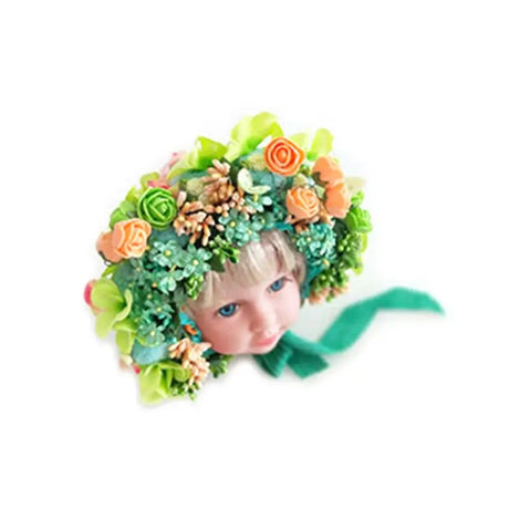 Head decoration flowers Newborn Photography Props Baby Flowers  Colorful Bonnet Hat Shooting Photo Props Posing Accessories