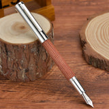 Retro Hongdian 1866 Wood Fountain Pen  #35 EF/F Nib Writing Ink PenSchool Office Supplies Gift Pens