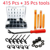 Car Push Retainer Clips Auto Fasteners Assortment Nylon Bumper Fender Rivets with 10 Cable Ties and Fasteners Remover Toyota GM