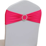 10pcs 50pcs Stretch Spandex Chair Sash Band With Round Buckle Elastic Wedding Chair Bow Tie For Hotel Party Decoration