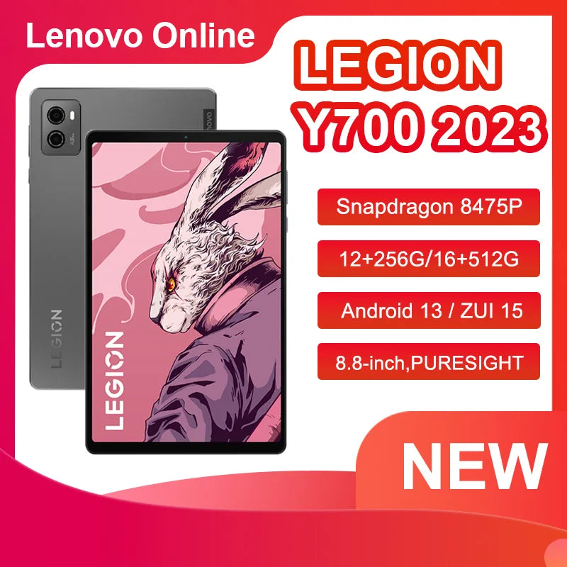 Lenovo LEGION Y700 2023 Gaming Tablet 8.8inch 256GB / 512GB 144Hz Refresh Rate ZUI15 WIF 6550mAh 45W Charging 2.5K 144Hz Tablet