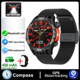 2024 New Smart Watch Men Outdoor Military Sports Fitness IP68 Waterproof Watch Bluetooth Call Heart Rate Detection Smart Watch