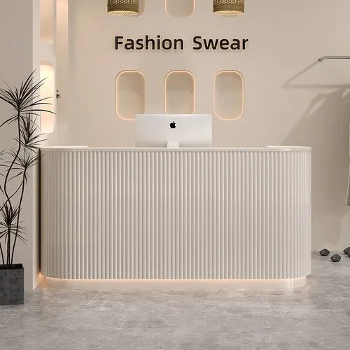 Modern Simple Reception Desk Proffesional Light Luxury Institute Beauty Counter Reception Desk Office Beauty Salon Furniture