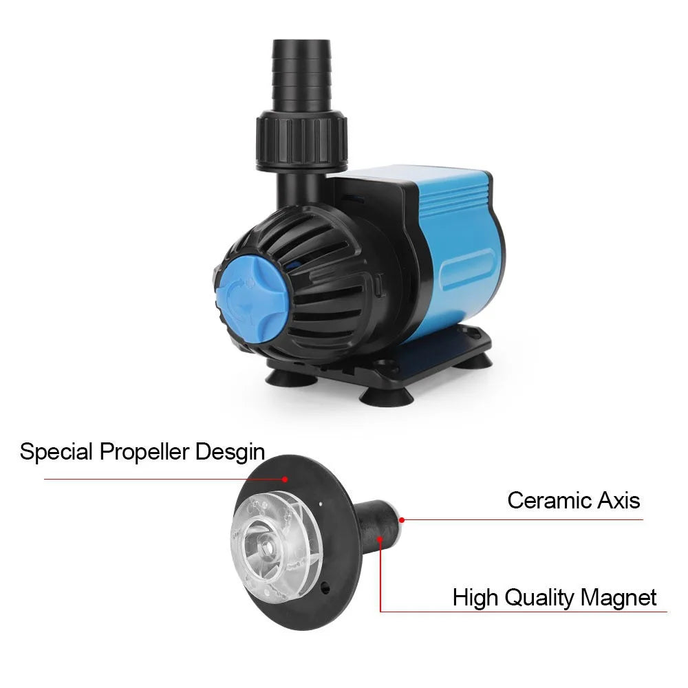 High Power Aquarium AC Variable Frequency Submersible Pump Fish Pond Large Flow Silent Circulating Pump Fish Tank Filter Pumps