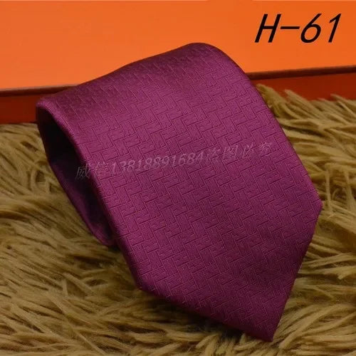 2024 new H Family 100% Silk Tie Creative Stripe Gift for Work Wedding 8cm Suit Accessories necktie  bowties  collared shirt