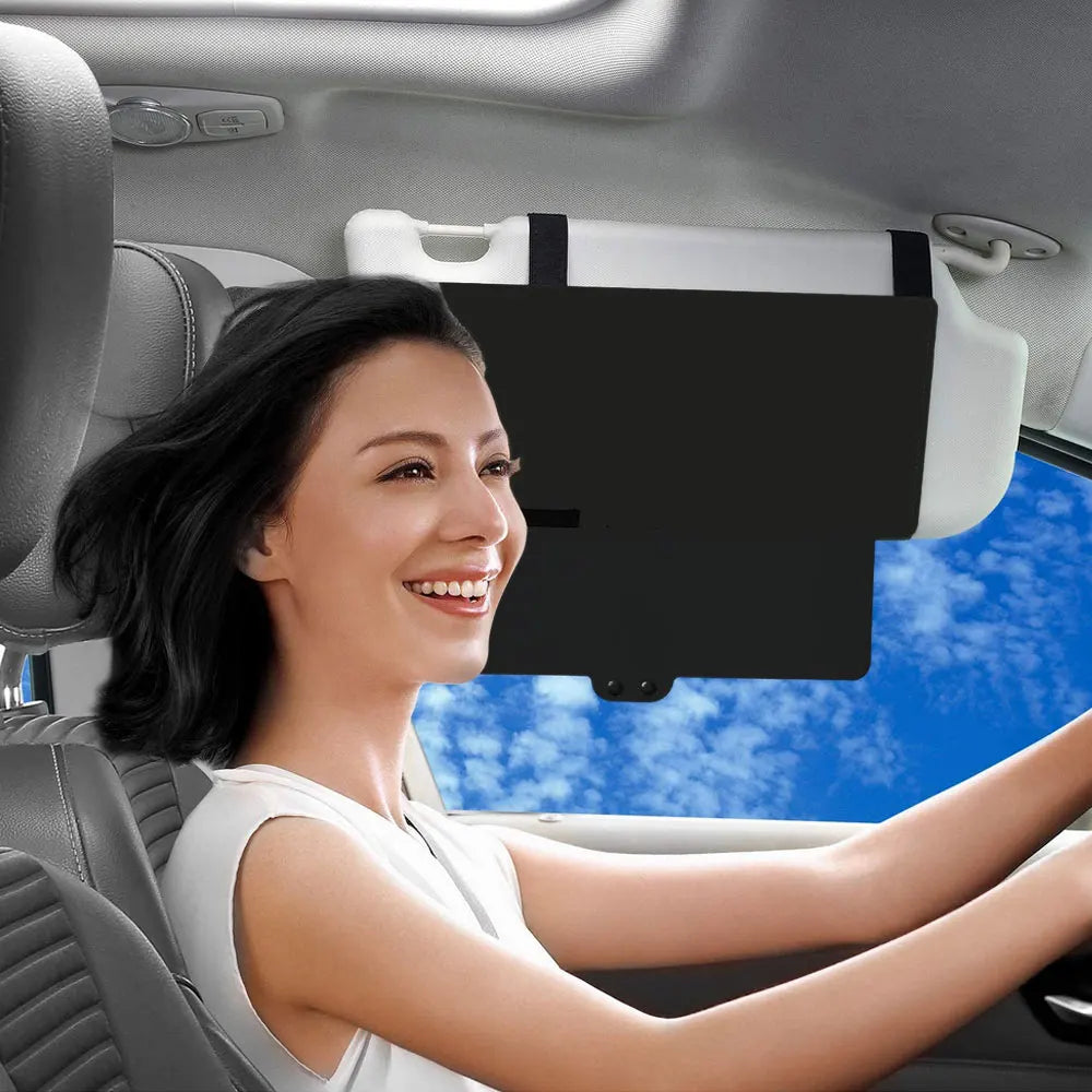 PU Car Sun Visor Extender Durable Windshield Sunshade Extension Board Shield Blocker Front Side Window Shade Anti Glare for Cars