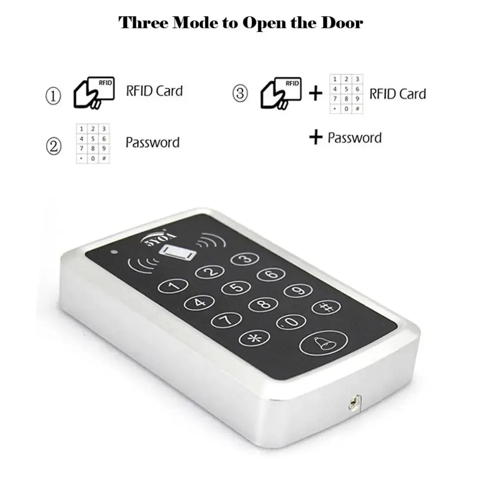 5YOA B03 125KHz RFID Access Control Keypad EM Card Reader Door Access Control System Door Lock Opener Keyboard Controller System