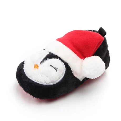 Baby Shoes for Winter Christmas Infant Shoes Cute Santa for Boys and Girls 11CM/12CM/13CM 0-12 Months Warm Lining Inside Soft