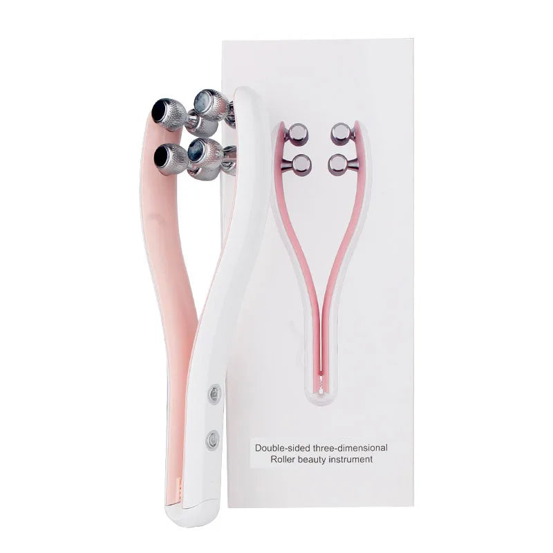 EMS V Face Lifting Roller Microcurrent Face Jaw Slimming Massager Double Chin Remover Face Care Skin Care Home Use Beauty Tool