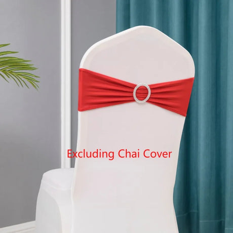 10pcs/lot Stretch Lycra Spandex Chair Covers Bands With Buckle Slider For Wedding Decorations Wholesale Chair Sashes Bow heart