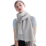 Cashmere Scarf Women Winter Shawls and Wraps for Ladies Stole Fame Solid Warps Winter Cashmere Wool Scarves Luxury Pashmina