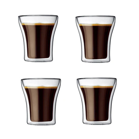 80/200ml Clear Double Wall Glass Espresso Coffee Cup Set Heat-resistant Beer Wine Cocktail Thermal Tea Drink Cups Drinkware Set