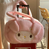 Sanrio Cute My Melody Shoulder Bag Japanese Kuromi Lovely Plush Bag Lolita Messenger Bag for Girl Travelling Bag Birthday Gifts