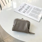 Custom Letters Fashion Women Genuine Leather Short Double Clutch Wallet Large Capacity Card Holder Soft Zipper Small Coin Purse