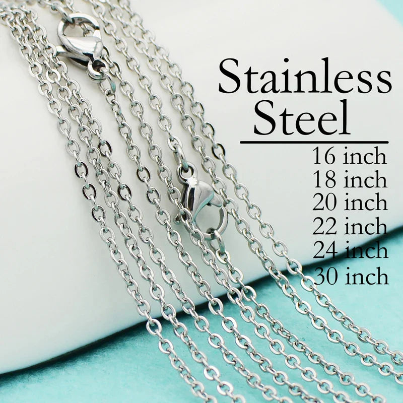 100 Pieces Stainless Steel Necklace for Women Men Wholesale Tarnish Free Gold Color Stainless Steel Chains for Jewelry Making