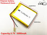 955465 955565 3.7V 5000mAH Rechargeable Lithium Polymer Battery Li-Po  for Tablet Power Bank Hand Warmers PH 2.0mm 2pin Plug