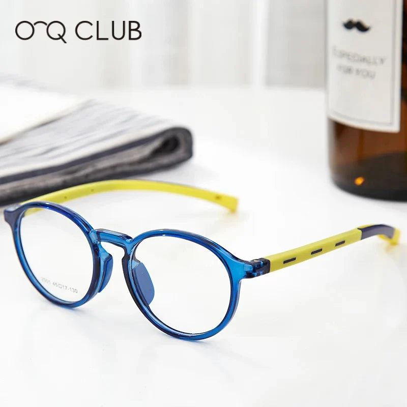 O-Q CLUB Kids Glasses Myopia Optical Eyeglasses Boys Girls Anti Blue Light TR90 Silicone Flexible Children’s Glasses Frames 2501