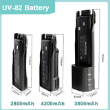 Baofeng UV-82 Battery 2800/3800/4200 mAh Enlarge for Walkie Talkies UV82 Plus UV-8D UV-82WX Original Ham Radios BL-8 Accessories