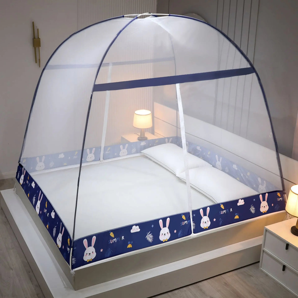 Installation Free Yurt Mosquito Net Household Densified Single Student Dormitory 1.5m Double 1.8 Folding Mosquito Net