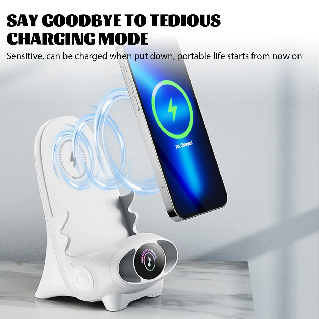 Portable Mini Chair Wireless Charger Chair Shape Charger Stand Fast Charging Desk Mobile Phone Holder Unique Desktop Decoration