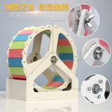 Pet Sport Wheel Hamster Disc Exercise Wheel With Stand Rotatory Jogging Wheel Hamster Running Wheel Funny Running Disc Toy