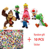 6pcs/set Super Mario Bros PVC Action Figure Toys Dolls Model Set Luigi Yoshi Donkey Kong Mushroom for kids birthday gifts AAA