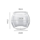 Plastic Transparent Fish Tank Aquariums Goldfish Bowl Round Impact Broken-resistant Office Table Hall Viewing Turtle Fish Tank