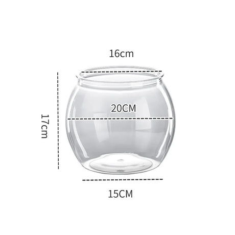 Plastic Transparent Fish Tank Aquariums Goldfish Bowl Round Impact Broken-resistant Office Table Hall Viewing Turtle Fish Tank