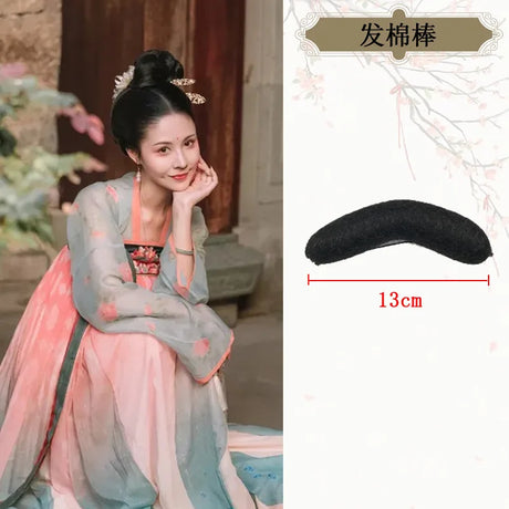 Hanfu Wig Headband Universal Cotton Rod Women Hair bun Lazy Hair Package Hair Pad Hanfu Chinese Style Traditional Headdress