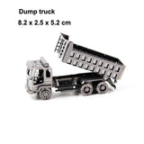 3D Metal Puzzles DIY Assembly Model Engineering Vehicle Long Nose Truck Loader Crane Mixer Car Educational Toys for Children