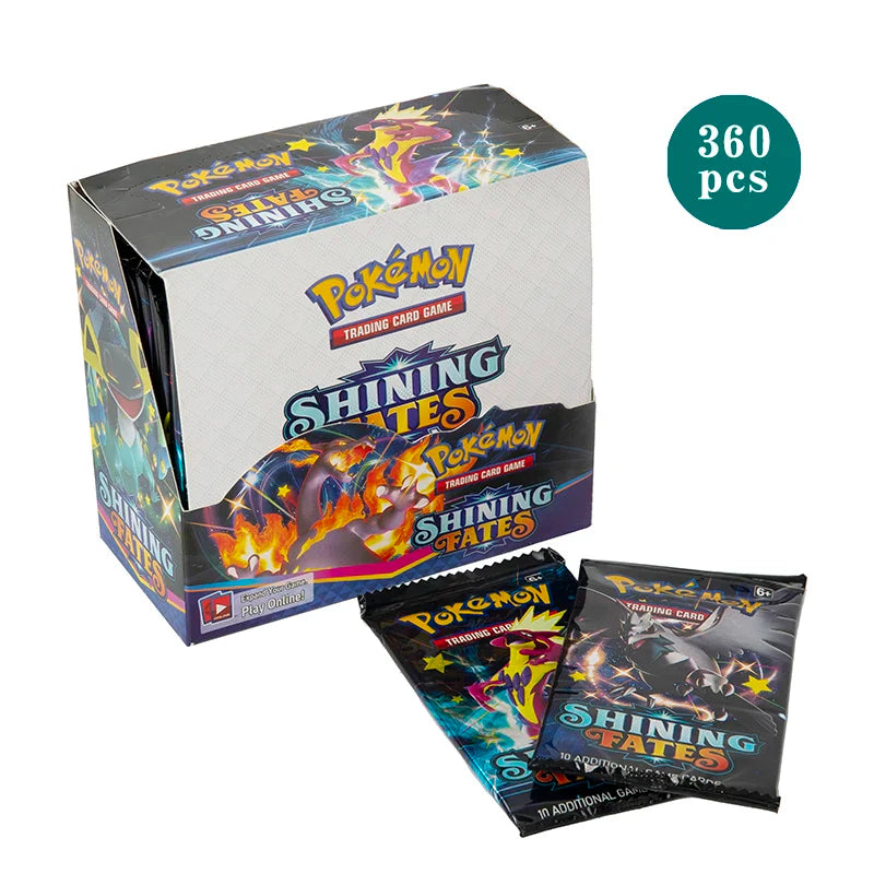 360Pcs Box Pokemon Card Shining Fates Style English Booster Battle Carte Trading Card Game Collection Cards Toys Kids Gifts