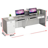 White Light Reception Desks Design Stylish Modern Luxury Reception Desks Office Front Mostrador Negocio Commercial Furniture