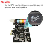 PCI-E PCI Express 5.1 Channel 3D Audio 6 Channels Digital Sound Card 5.1 Solid Capacitors CMI8738 Chipset Expansion Card