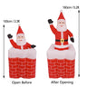 Christmas Inflatable Decoration Santa Claus Snowman Hot Air Balloon LED Lighted Snowing Inflatable Toy New Year Xmas Party Decor